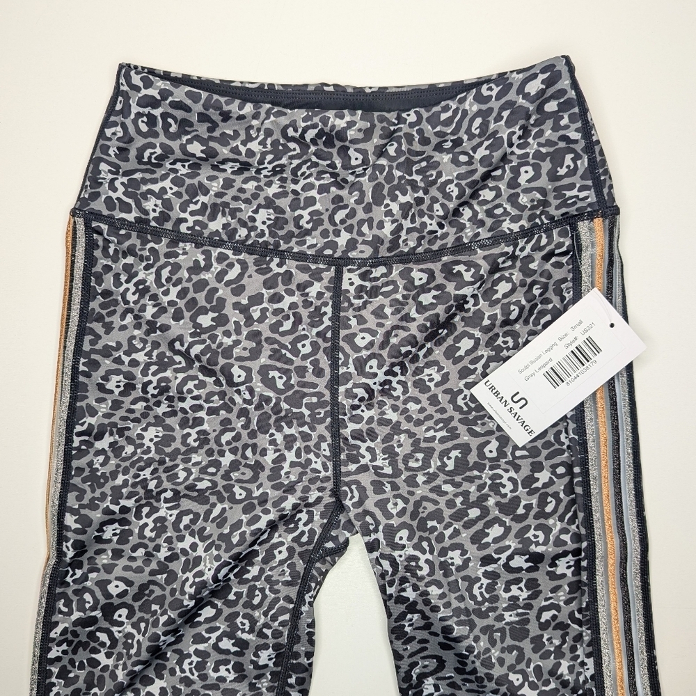 Urban Savage Leggings Sculpt Illusion Gray Leopard Size Small